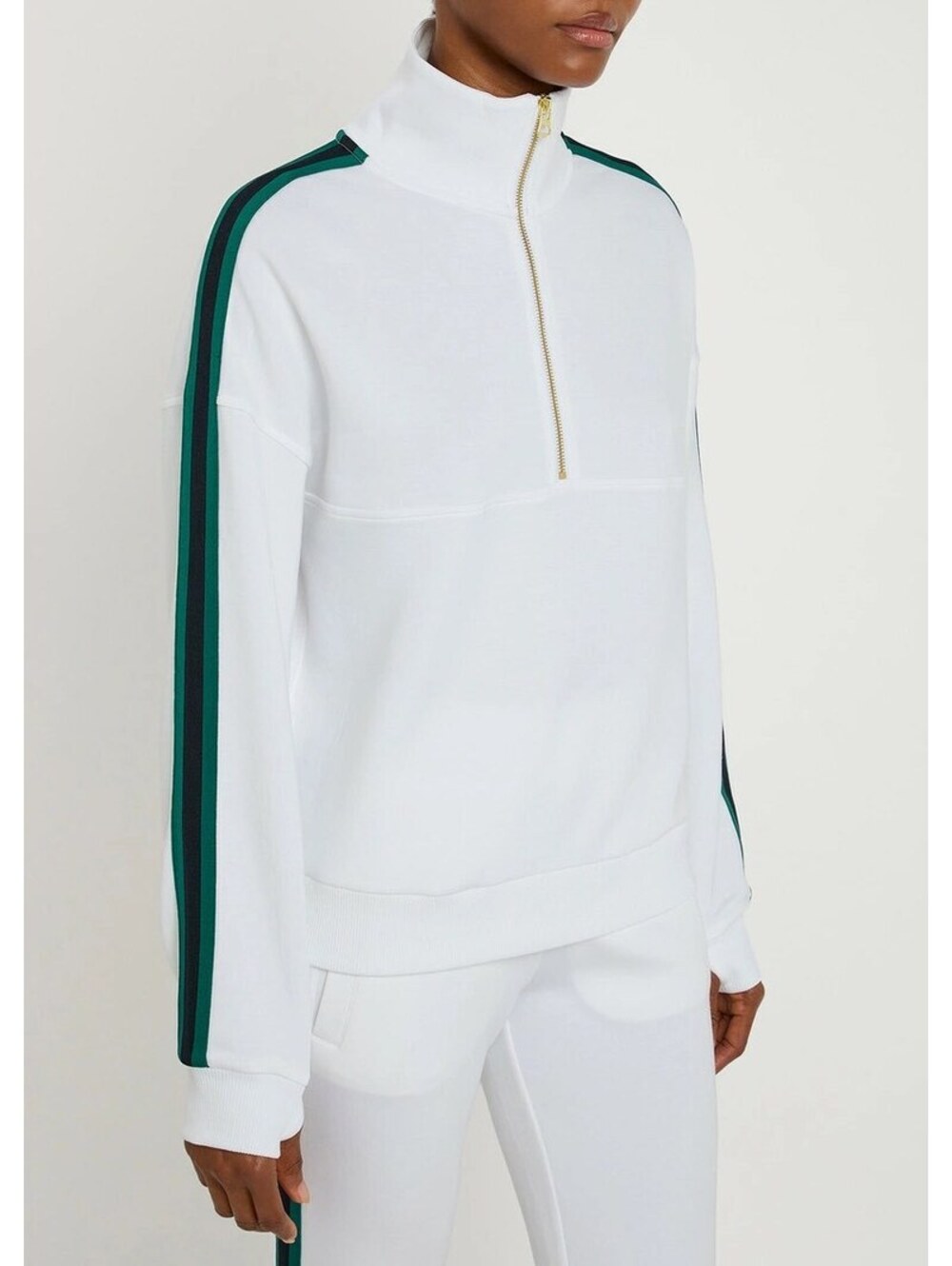 Varley Raymar Half-zip Stretch-jersey Sweatshirt White M